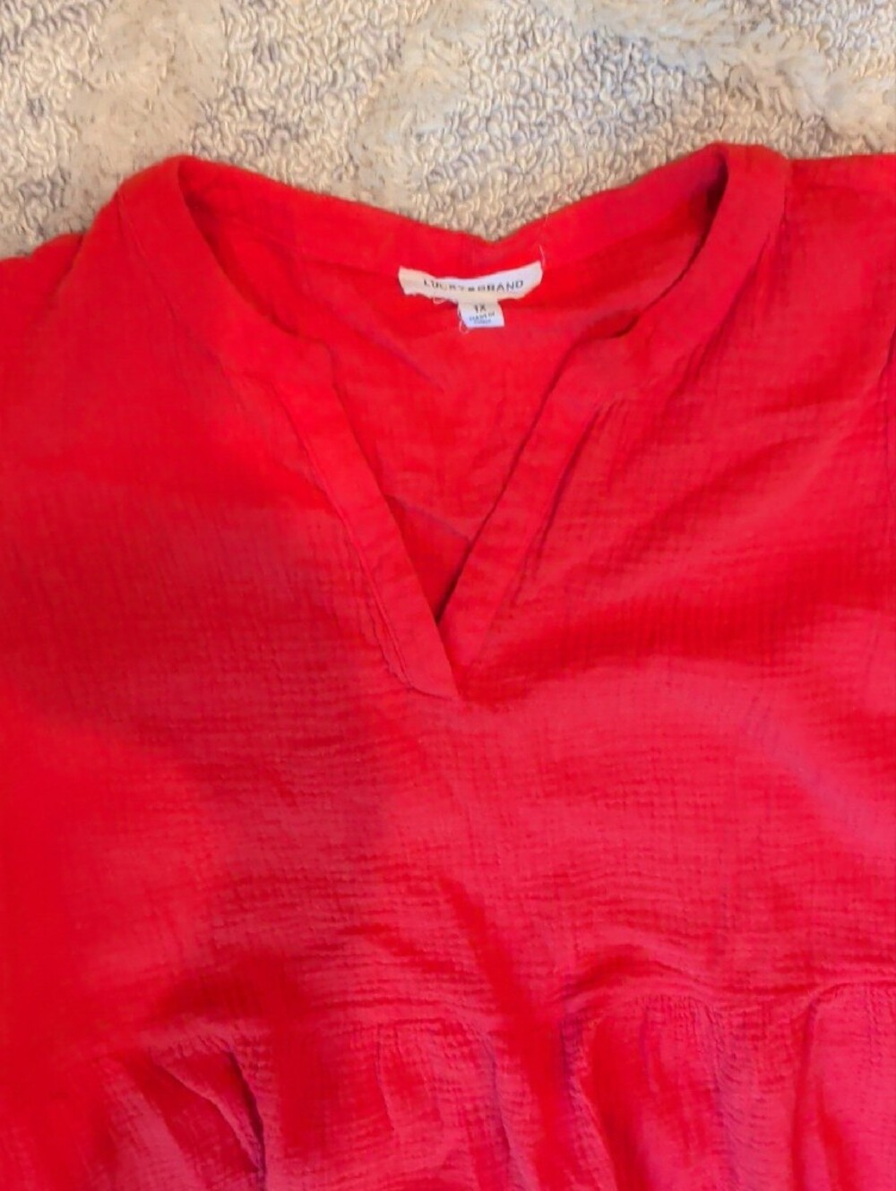 Lucky Brand Coral-Red Dress - Picture 3 of 7